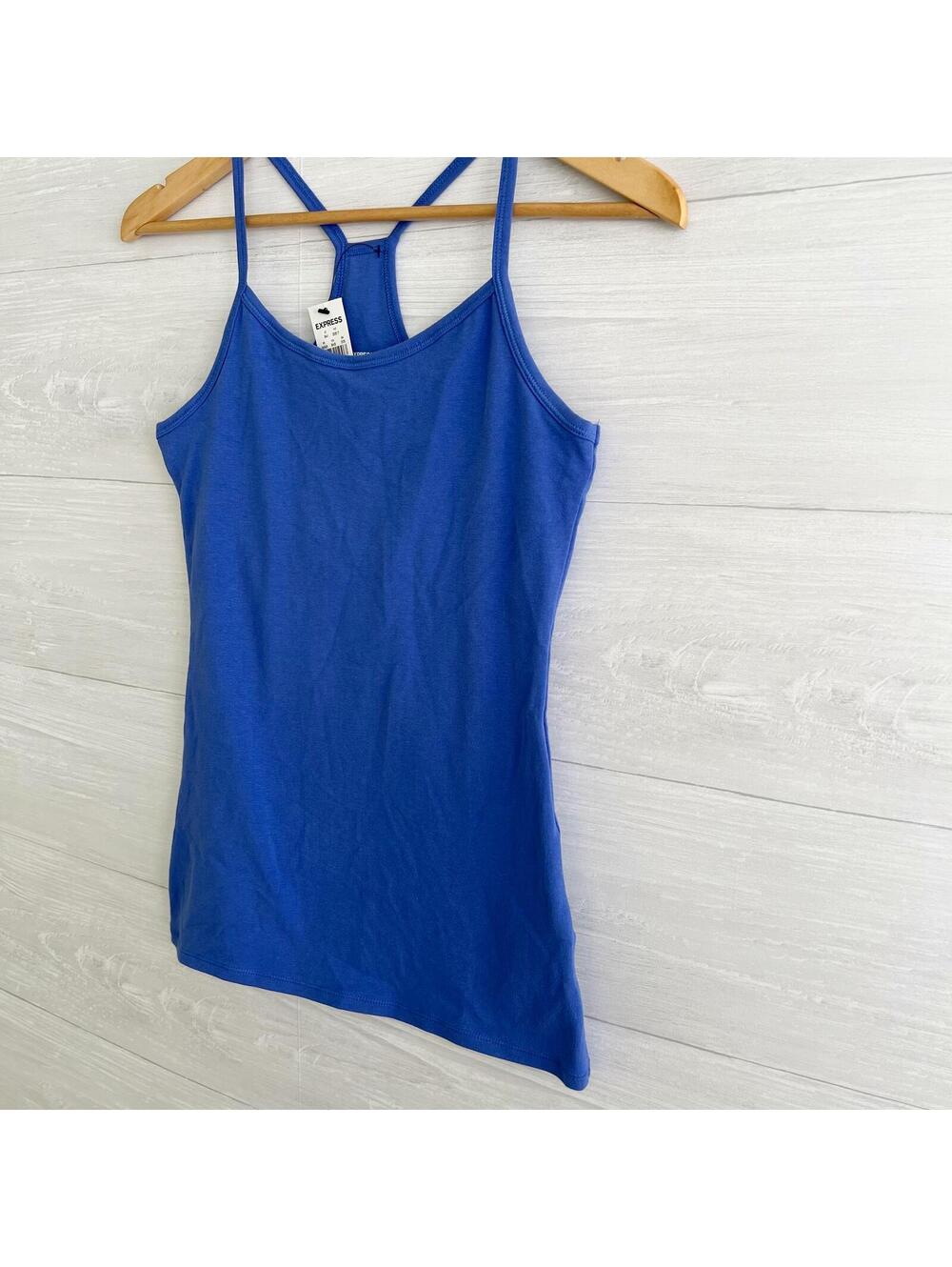 NWT Express - Periwinkle blue Best Loved Cami tank shelf bra, S - Picture 3 of 8